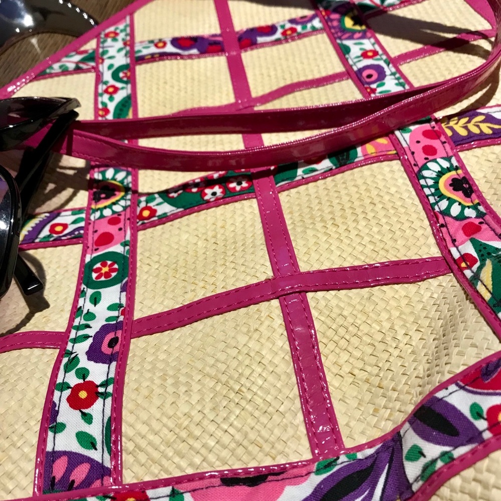 Vera Bradley Viva La Vera Straw Beach / Pool tote - Picture 3 of 7